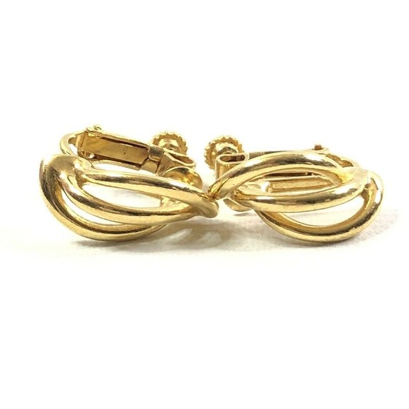 Set of 4 Vintage Clip On Earrings Trifari Monet Na - Picture 8 of 11